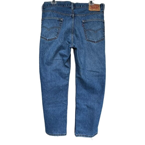 Levi Strauss 550 Mens Blue Jeans Size 36 x 30 5 pocket Classic Medium Wash Pants - Picture 3 of 13